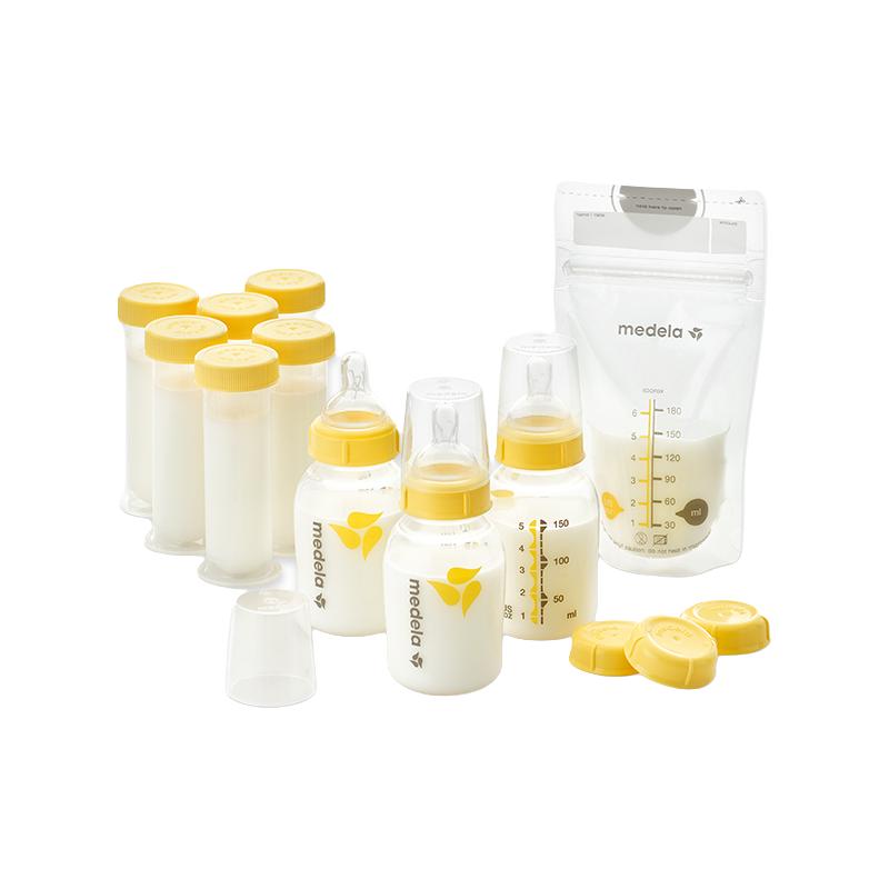 medela 美德乐 进口母乳哺喂超值套装礼盒 婴儿宝宝pp奶瓶奶嘴储奶袋储奶罐