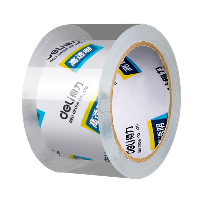 得力（deli）透明胶带大卷封箱胶布大号加宽胶带封口高透明胶包装 用途（仓库 快递 办公 家用） 【超透加厚】45mm*30y/2卷