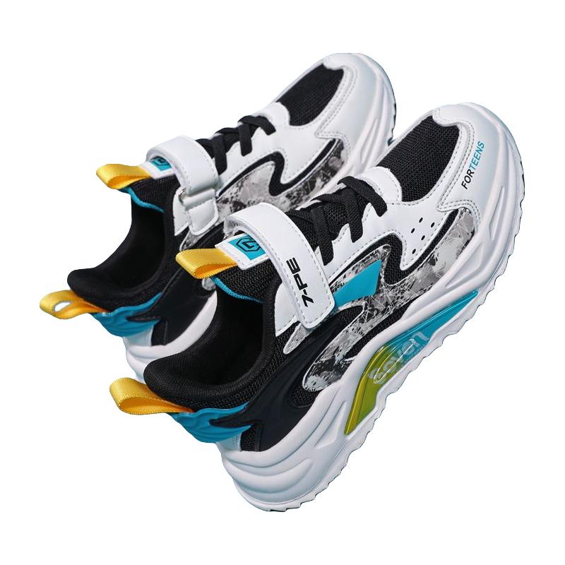 七波辉男童儿童网面鞋子夏季2024男孩透气网眼运动鞋大童单网