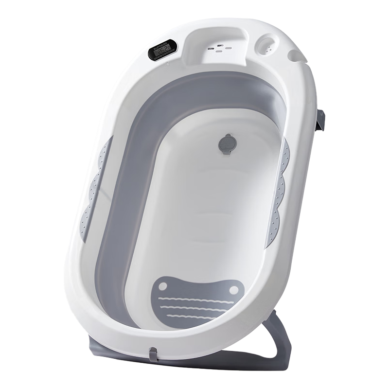 十月结晶婴儿洗澡盆可折叠宝宝浴盆大号洗澡躺托浴架 【单盆+洗头杯】