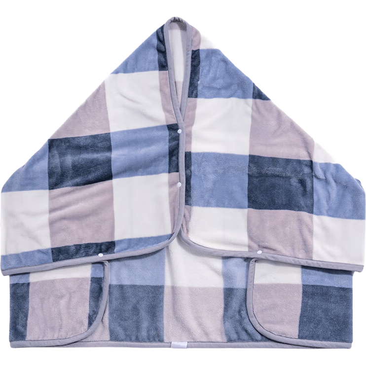 京东京造 披肩毯 320g法兰绒双面加厚午休毯 100x140cm