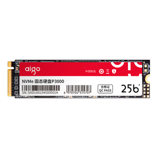  aigo/爱国者 P3000 读速3000MB/s SSD固态硬盘  240-256GB