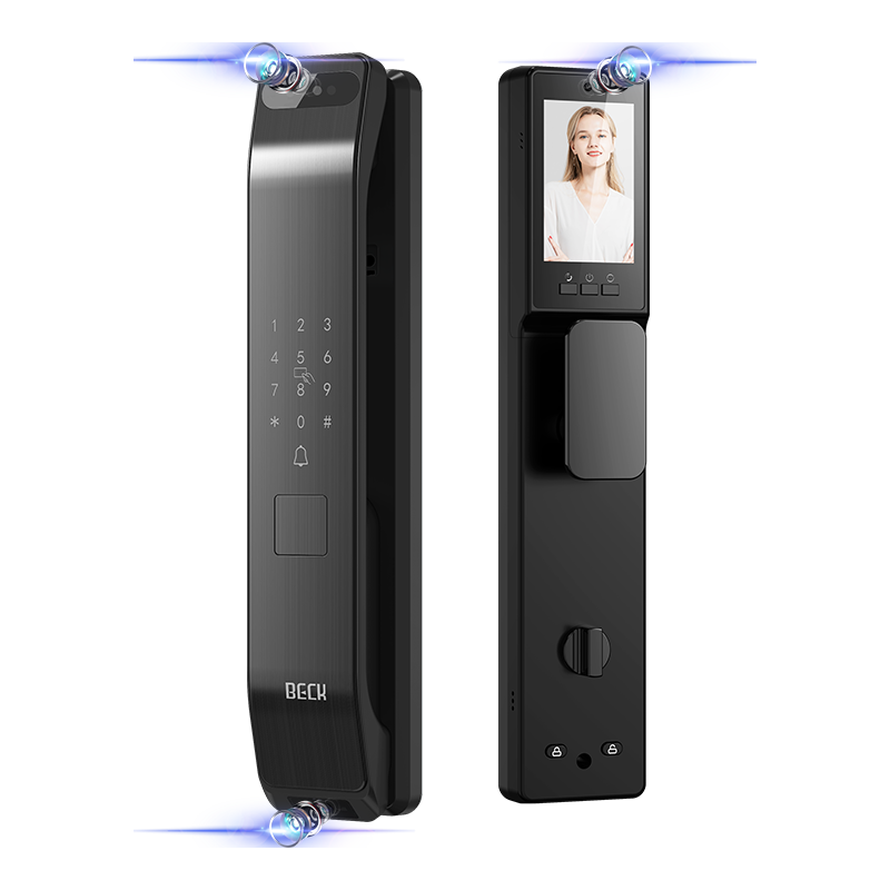 BECK智能门锁3D人脸识别指纹锁入户门密码锁猫眼电子锁十大指纹锁品牌 V7ZS-P智能三摄+双静脉+人脸