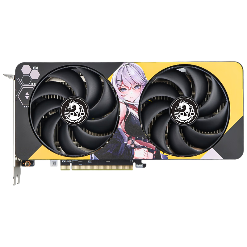 梅捷RX7600 焱龙 8GD6 电脑游戏/家用/办公/娱乐显卡全新128Bit GDDR6显存HDMI+DP显示接口