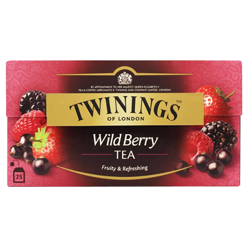 川宁（TWININGS） 英国综合野莓果香红茶 茶叶袋泡茶包  可冷泡 有效期至26年6月2g*25袋