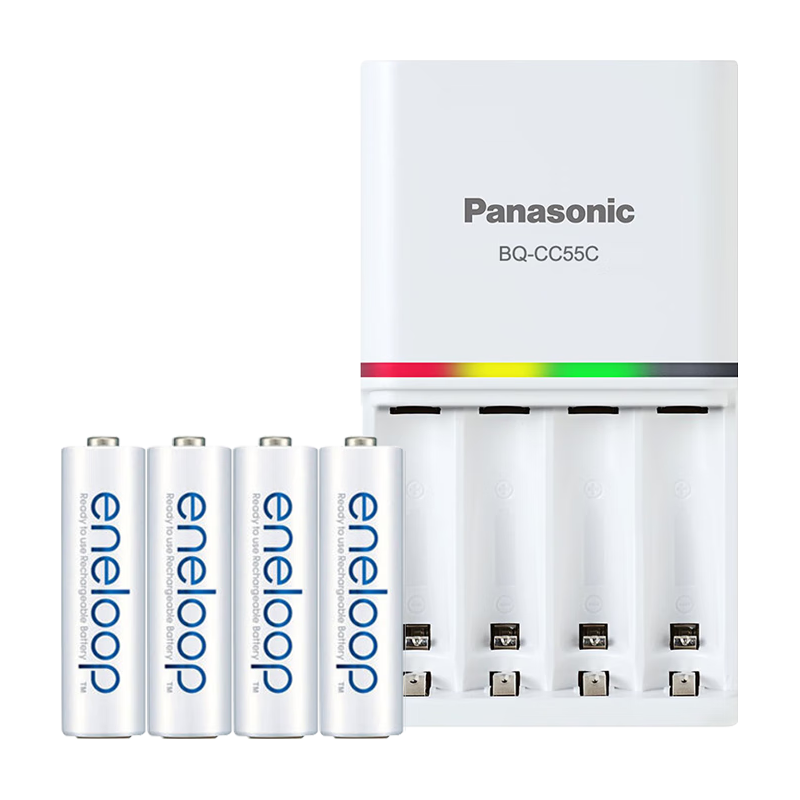 eneloop 爱乐普 3MCCE 5号镍氢充电电池 1.2V 1900mAh 4粒装 充电套装