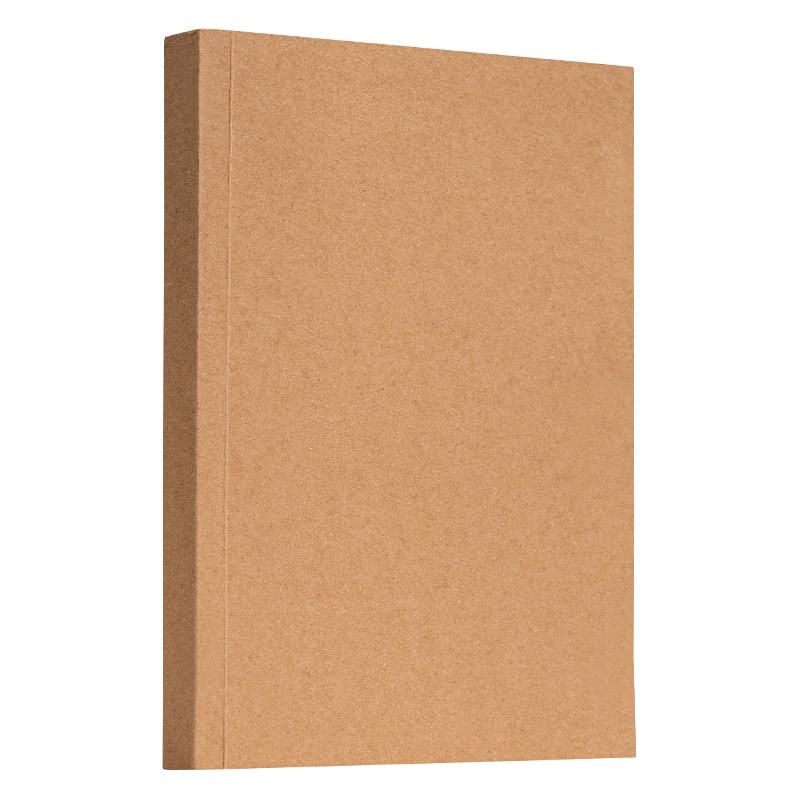 得力复古牛皮纸笔记本子空白本简约记事本高颜值A5草稿本加厚初高中生横线本绘画日记本大手账本