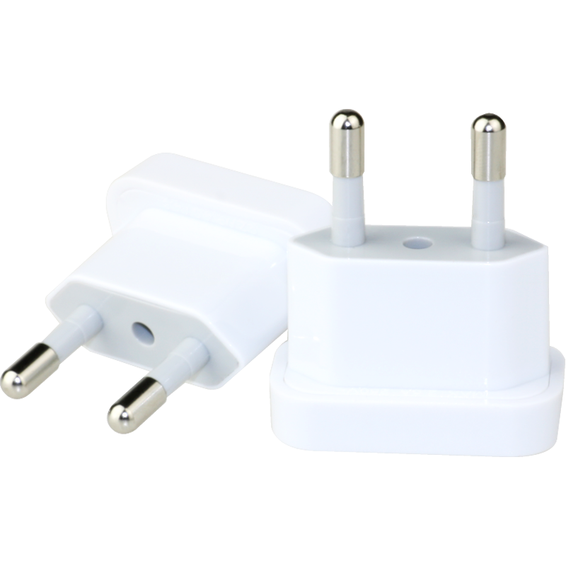 万浦（wonplug）欧标德标转换插头插座转换器出国旅行电源转换器适用德国韩国瑞士意大利巴厘岛等 4.8小插脚德标转国标