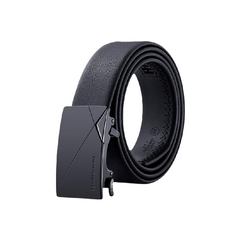 HLA 海澜之家 皮带男士真皮自动扣年轻人裤腰带礼盒休闲百搭潮牛皮