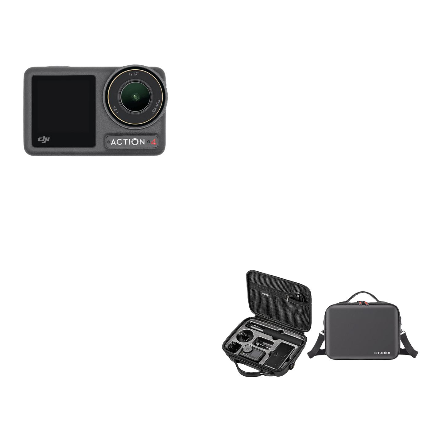 DJI大疆 Osmo Action 4 运动相机 128GB 全能套装+便携收纳套装
