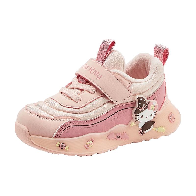 凯蒂猫 Hello Kitty 童鞋女童运动鞋冬季中小童跑步鞋加绒保暖女孩二棉鞋子