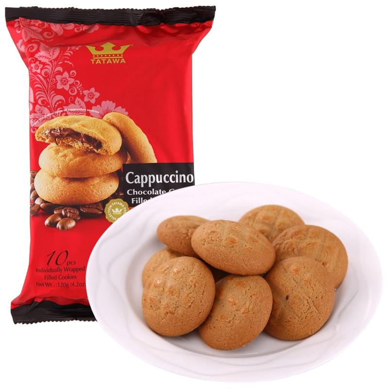 TATAWA 夹心曲奇饼干 卡布奇诺味 120g