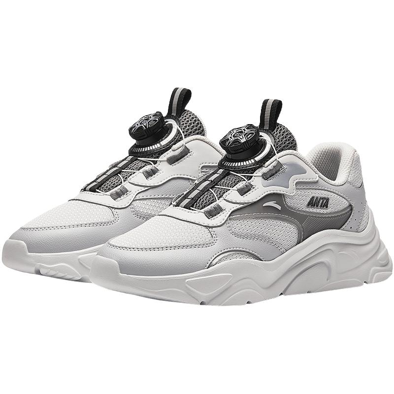 澎湃复古休闲鞋男童鞋子中大童旋钮扣轻便耐磨运动休闲鞋安踏儿童