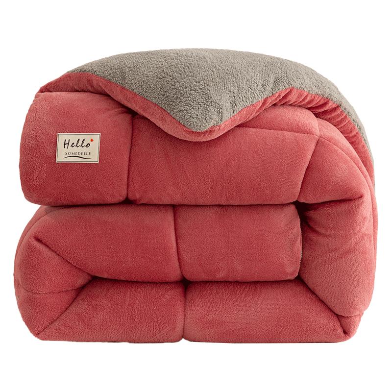 安睡宝 牛奶绒羔绒冬季加厚冬被芯被子可裸睡保暖被子单人宿舍家用被芯