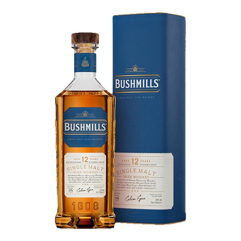 BUSHMILLS 布什米尔 12年 爱尔兰 单一麦芽威士忌 40%vol 700ml