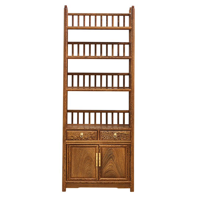 唐煌轩红木家具非洲鸡翅木(学名:非洲崖豆木)书柜实木书房茶酒柜 明秀书柜 单个