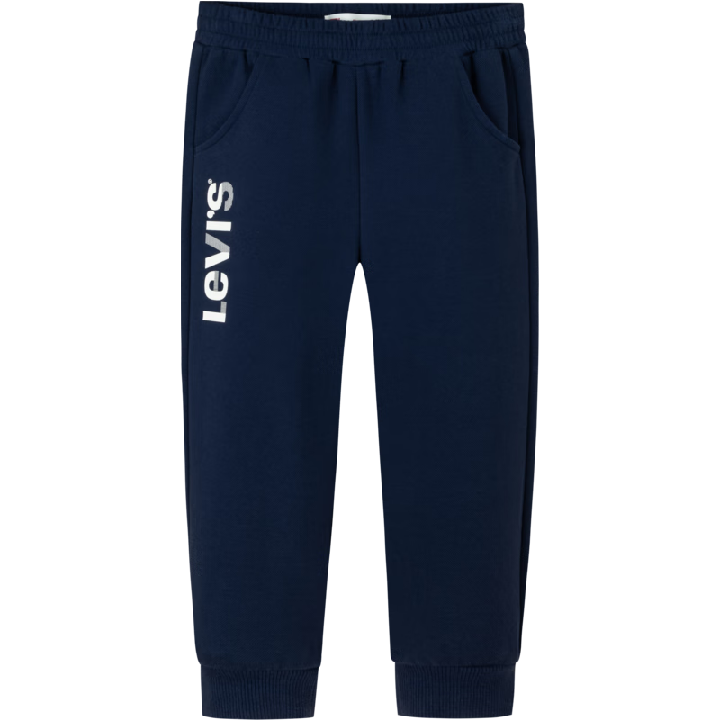 Levi's李维斯儿童套装男女童套装秋季套头卫衣长裤2件套衣服 深靛蓝 110/52