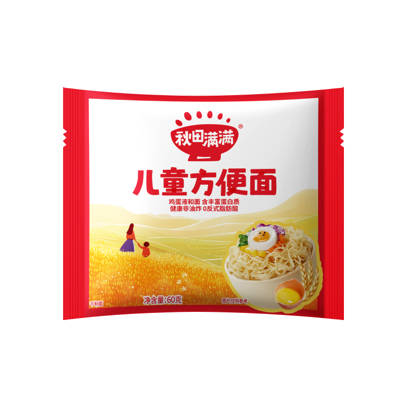 qiutianmanman 秋田满满 Akouta 秋田 满满 儿童方便面390g 6包