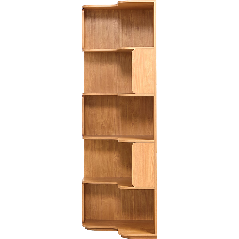 LINSY 林氏家居 简约现代客厅转角书柜木质落地收纳置物柜子KN6X转角书架