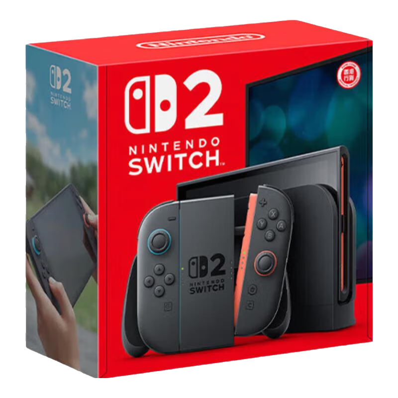  任天堂 NintendoSwitch2游戏机 海外版游戏机 NS2代新游戏主机掌机256G 家庭娱乐体感游戏机 即发 港版Switch2单机+NS2派对空前盛会TV