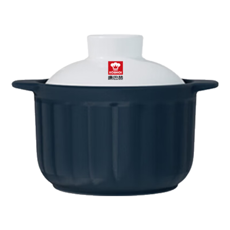 KÖBACH 康巴赫 KBH)砂锅 大容量汤煮炖锅 加厚进口锂辉石陶瓷煲汤熬药煎药壶 二层釉日式陶瓷煲3L