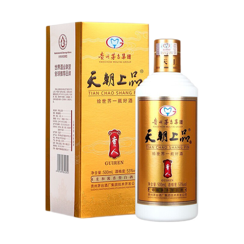 T&S/天朝上品 纯粮食 柔和酱香白酒  整箱装 酱香型 53%vol