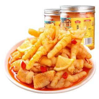精武 无骨鸡爪柠檬酸辣罐装泡椒去骨凤爪零食