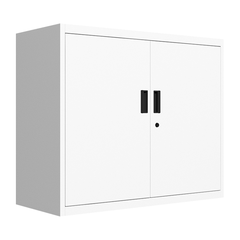 金经金属文件柜矮柜铁皮柜办公室资料柜钢制财务柜档案办公柜暖白铁对开760高