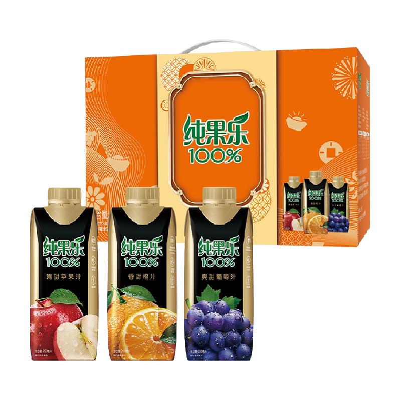 pepsi 百事 纯果乐Tropicana100%果汁（橙汁4+葡萄汁2+苹果汁2）*330ml盒装