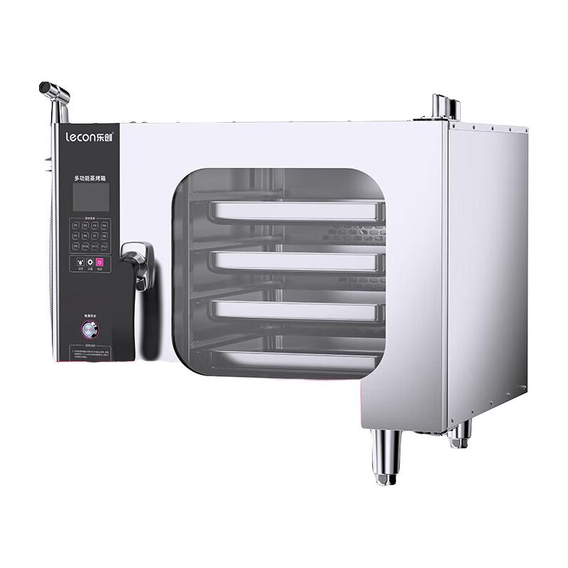 乐创（lecon）万能蒸烤箱商用烤箱多功能大容量蒸烤一体烤鸡烤鸭炉酒店大型电蒸箱 四层按键款 JZKX-4