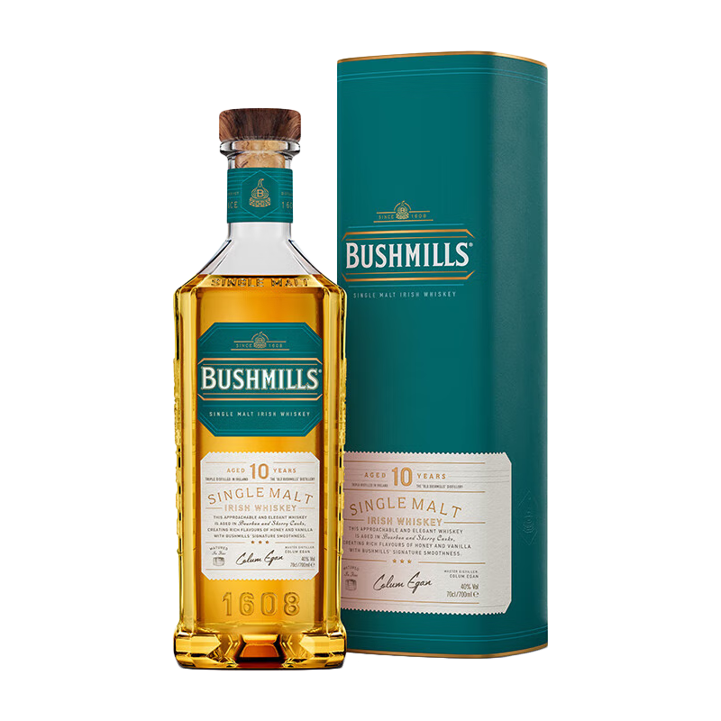 【高地】百世醇10年爱尔兰单一麦芽威士忌洋酒布什米尔Bushmills