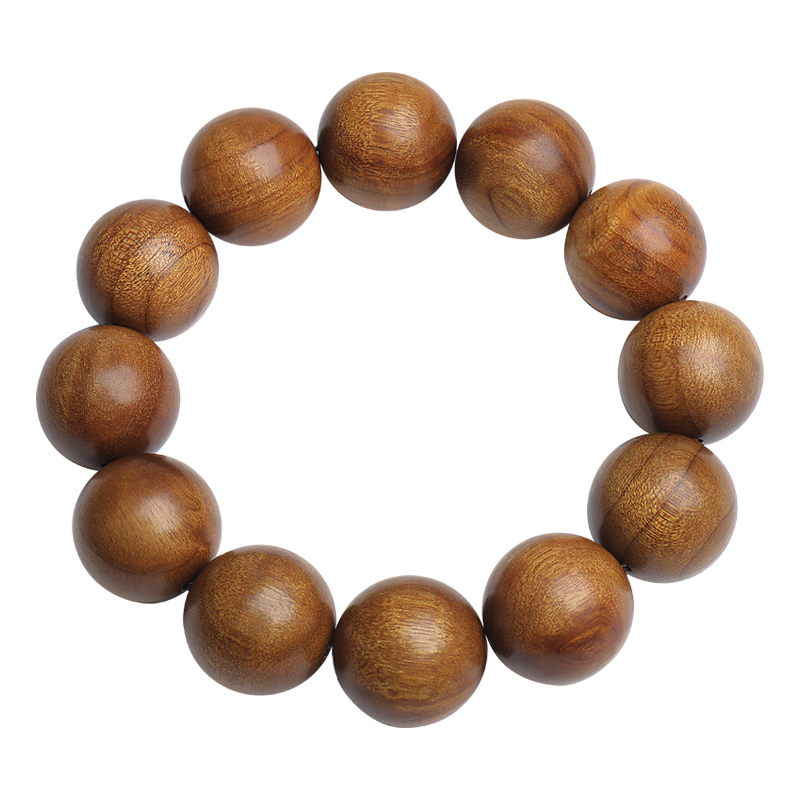 月印百川 金丝楠木手串老料高密度水波纹佛珠手链约20mm