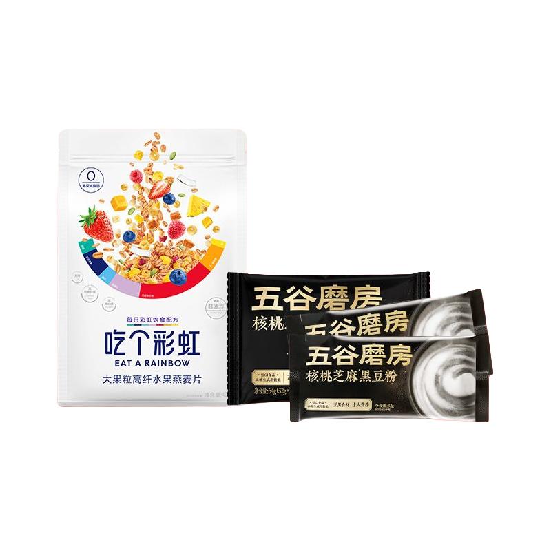  五谷磨房 高纤 水果麦片+核桃芝麻粉
