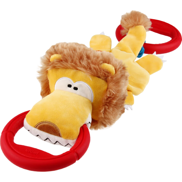 GiGwi 贵为 狗狗玩具拉环拔河毛绒橡胶玩具耐咬磨牙宠物玩具发声