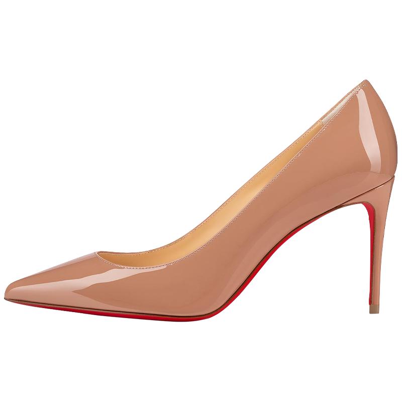 CL/路铂廷 KATE 85 春夏漆皮尖头高跟鞋单鞋红底鞋女