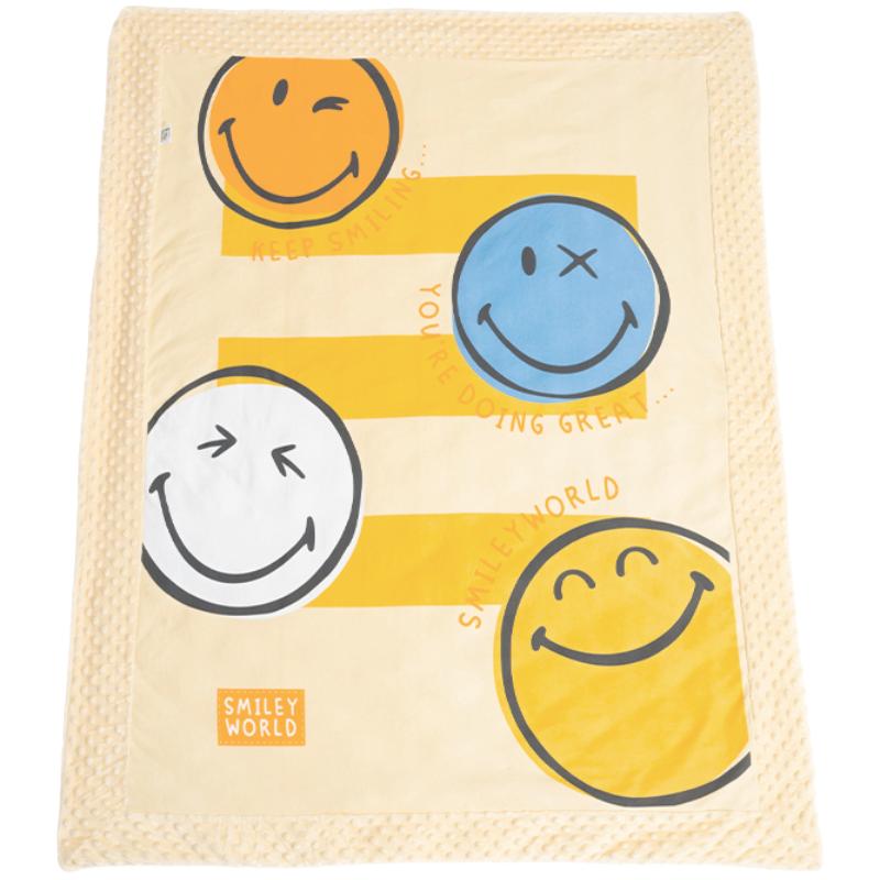 SMILEY法国笑脸儿童豆豆毯婴幼儿盖毯宝宝毯子棉被新生儿a类秋冬