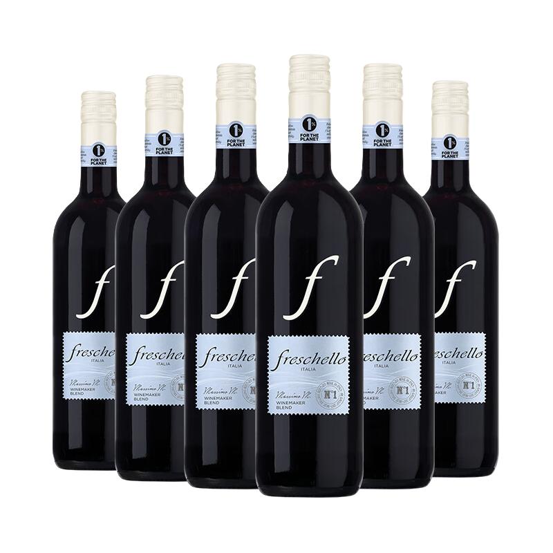 Freschello 弗莱斯凯罗 红葡萄酒 (箱装、11%vol、6、750ml)