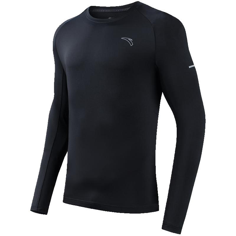 ANTA 安踏 速干T丨长袖t恤男冬季吸湿透气运动速干衣加绒跑步运动服