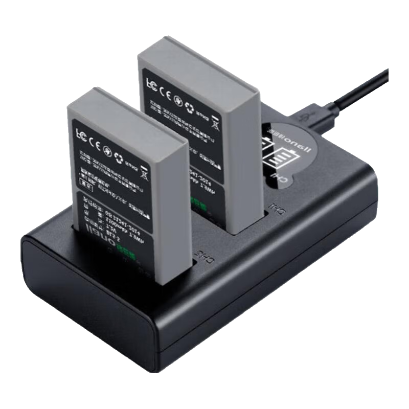 IIano 绿巨能 LIano 绿巨能 BLS-5 相机电池 7.2V 1100mAh 充电套装 2块装