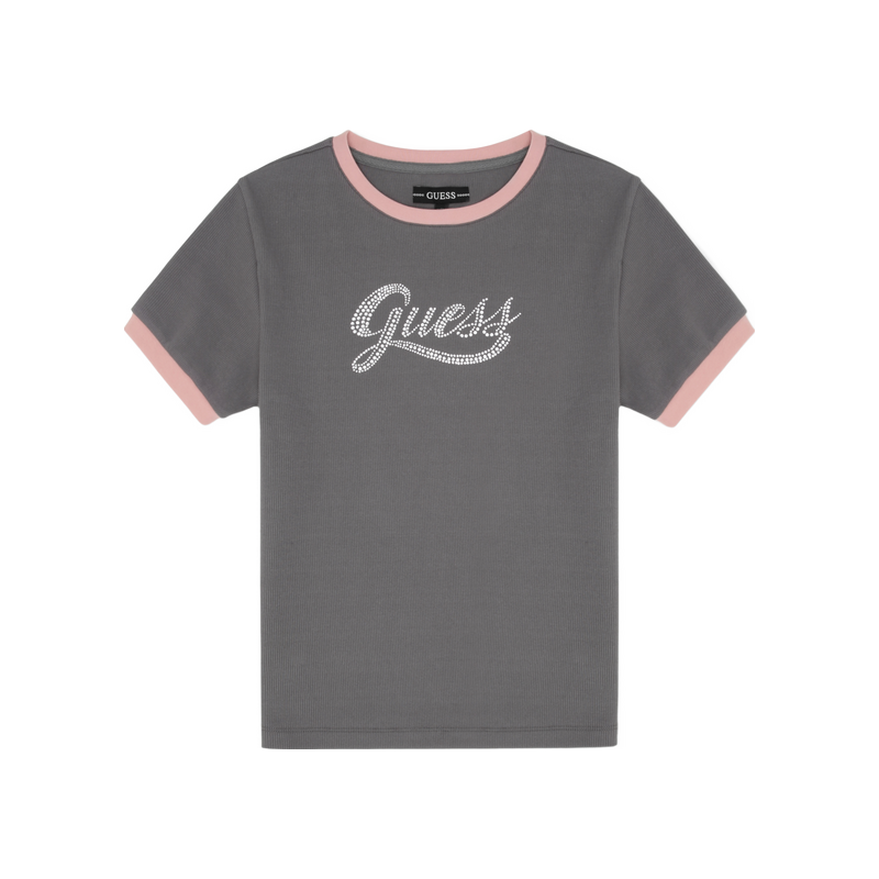 GUESS 百搭经典版型简约圆领T恤-W4PP95K2Q40