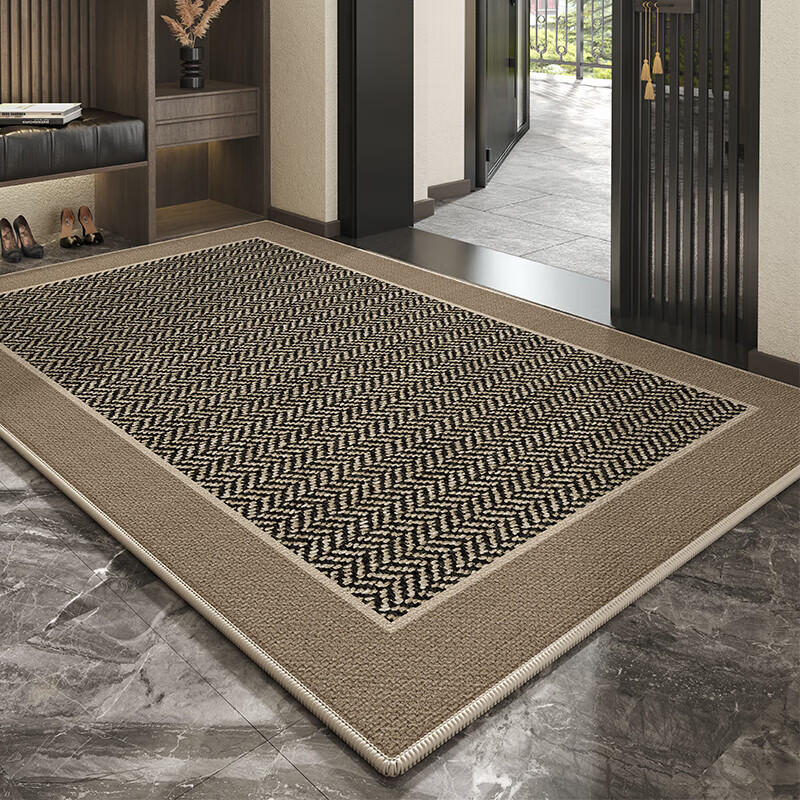 布迪思进门垫子地垫红色喜庆蹭土蹭灰户外入户门玄关吸水防滑大尺寸可定 云澶【水晶绒】 40*60CM