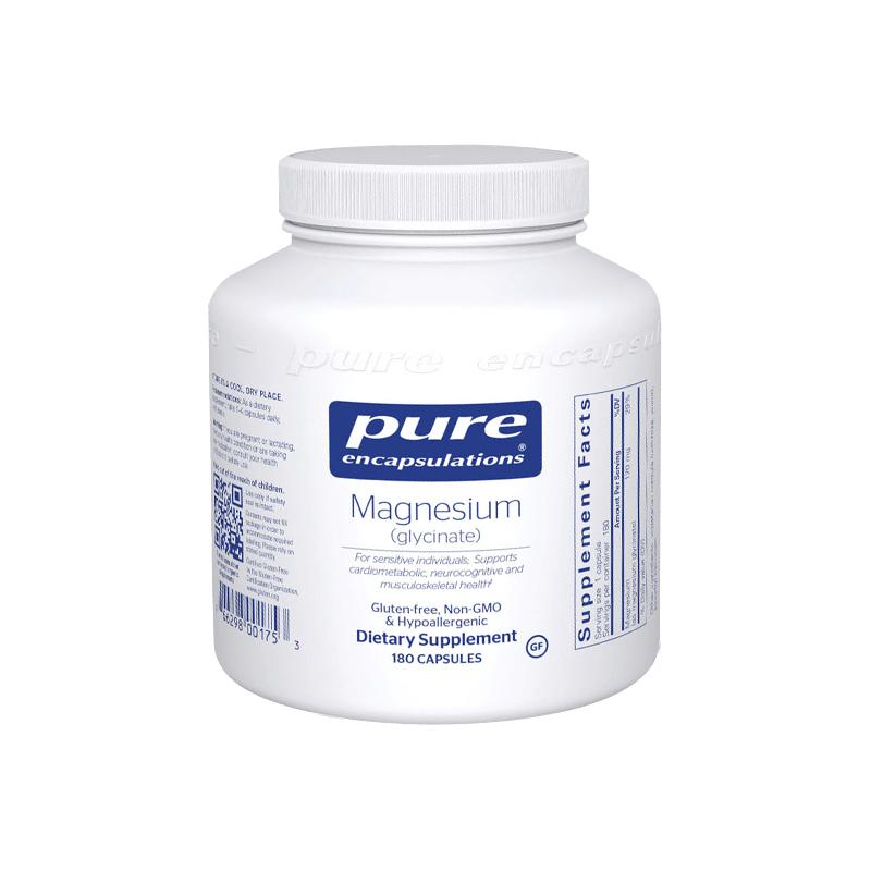  pure encapsulations 高吸收 甘氨酸镁补充剂  180粒/瓶 0.186kg 瓶装