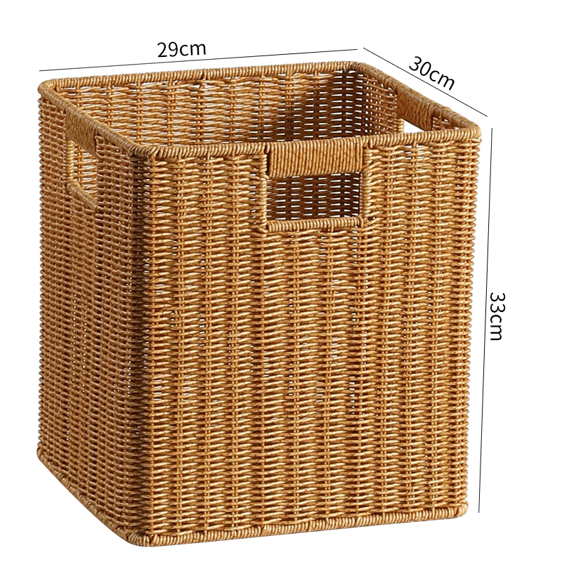 Kens收纳筐仿藤大号 INS风橱柜衣柜整理篮简约客厅储物筐玩具筐