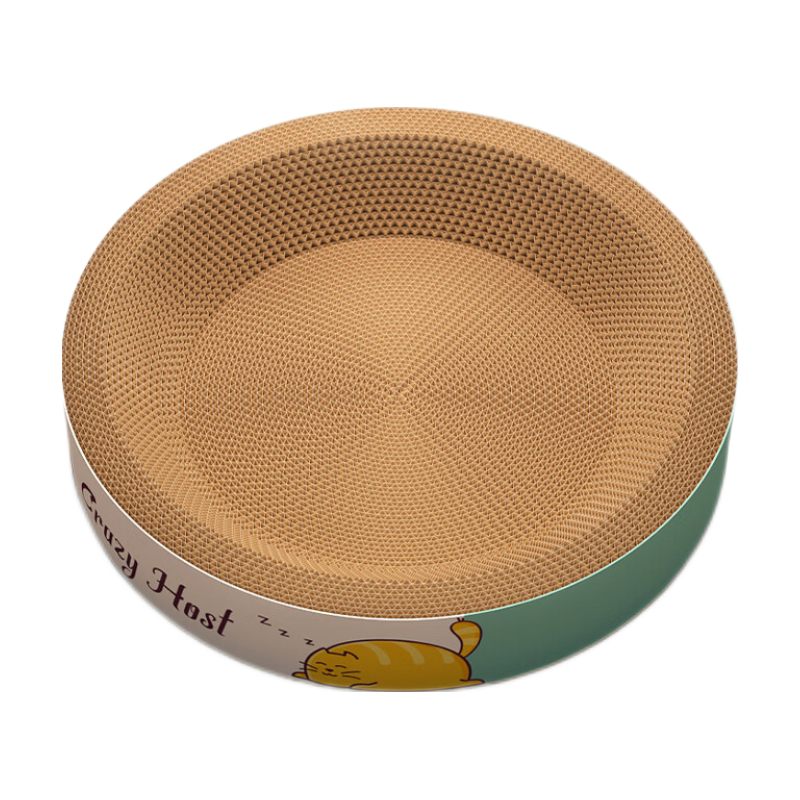 疯狂的主人 圆形猫抓板窝耐磨不掉屑猫窝一体猫咪抓盆特大号抓不烂猫爪板耐抓