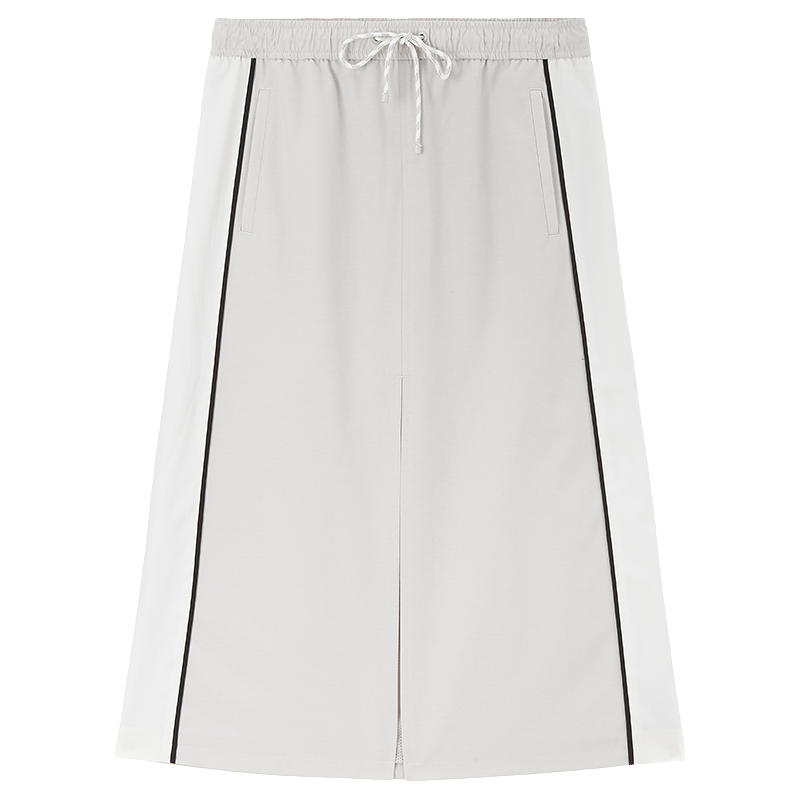 Miss Sixty 半裙松紧腰开衩撞色美式运动风百搭女士秋款