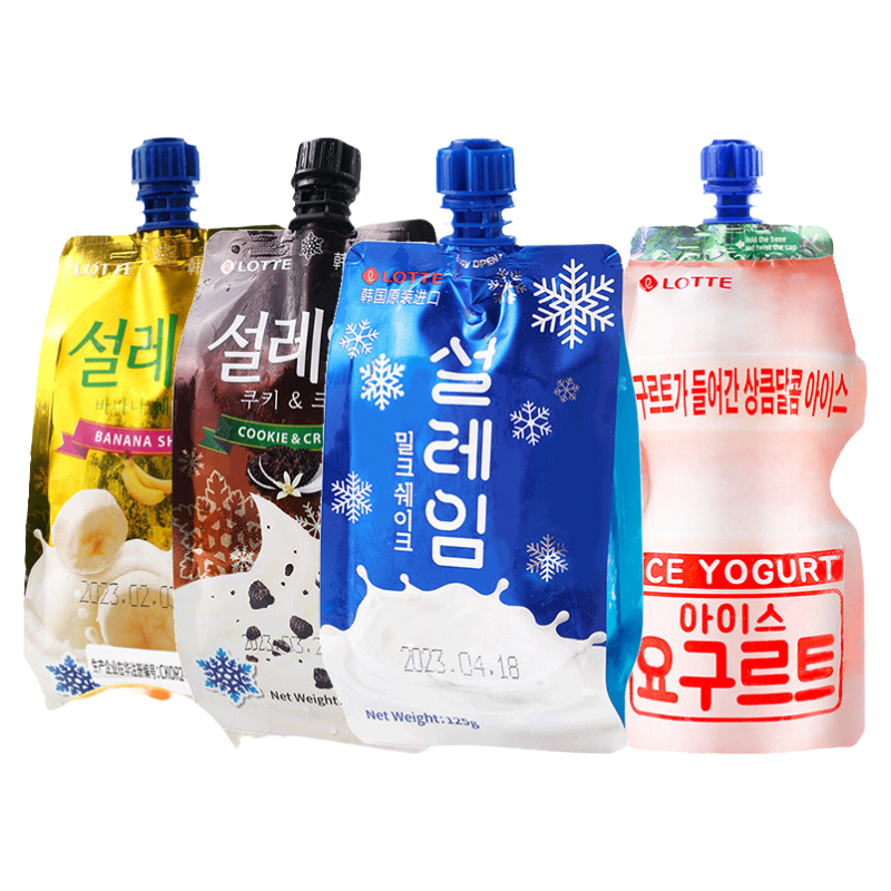 韩国乐天 LOTTE雪莱淋冰淇淋雪来淋雪糕夏季冰沙冷饮香蕉味吸吸冰