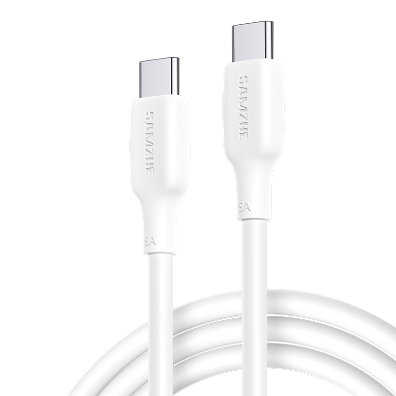 山泽双头Type-C数据线100W超级快充5A适用苹果17/15/16华为Pura70/Mate荣耀安卓手机笔记本平板充电线