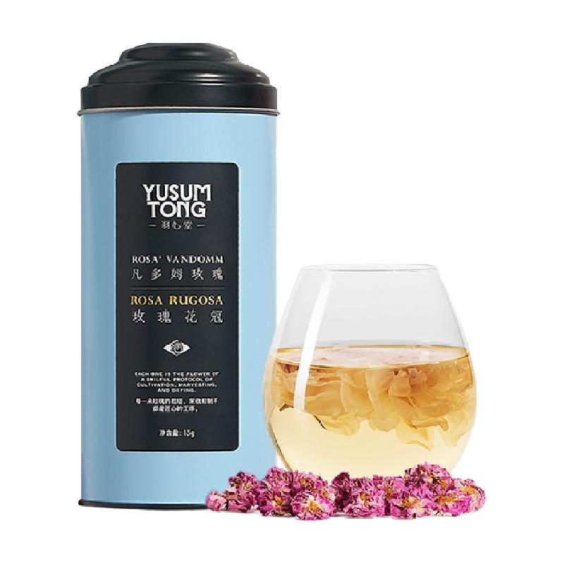 羽心堂凡多姆玫瑰花茶干玫瑰花瓣女养生茶包无硫13g