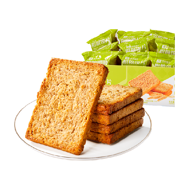 良品铺子粗粮烤馍片500g*2馍丁零食饼干馒头片办公室休闲零食小吃