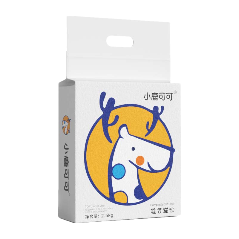 小鹿可可小鹿可可本源除臭混合豆腐猫砂膨润土强吸水无尘不粘底2.5kg/袋 【本源除臭】1包